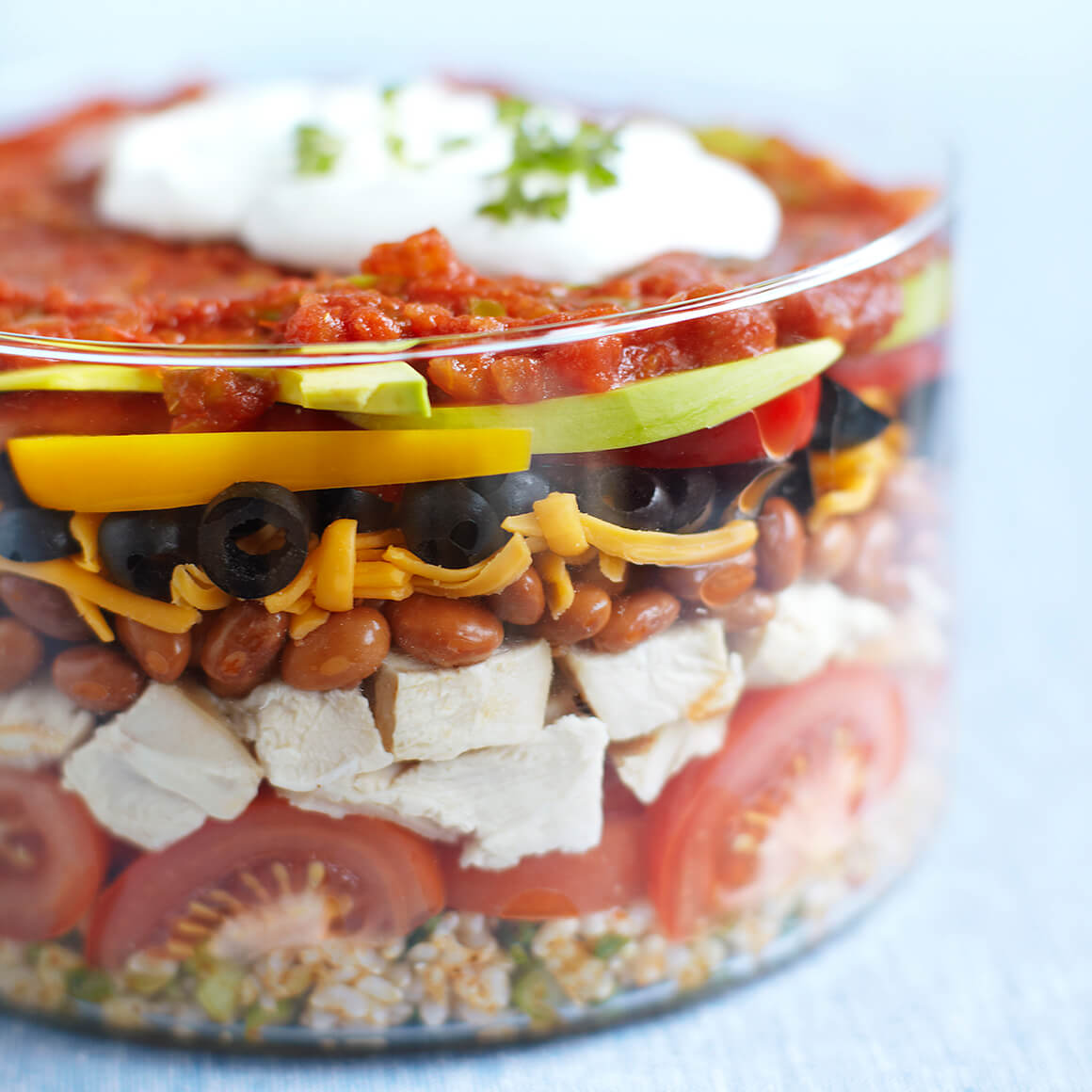 Layered Mexican Chicken Salad Chicken Ca